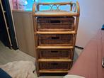 Rotan kastje/nachtkastje, Huis en Inrichting, Kasten | Ladekasten, Ophalen, 1 of 2 laden, 50 tot 100 cm, Zo goed als nieuw