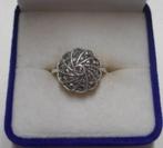 Zilveren vintage ring met markasiet maat ruim 16 nr.2198, Gebruikt, Verzenden, Kleiner dan 17, Dame