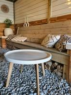 Karwei salontafel hard hout., Tuin en Terras, Tuintafels, Ophalen, Zo goed als nieuw, Rond, Hout
