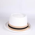 Witte stro pork pie hoed / heren dames zomer strand bowler, Kleding | Heren, Hoeden en Petten, Verzenden, Nieuw, 58 of 59 cm (L, 7¼ of ⅜ inch)