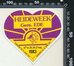 Sticker: Heideweek Ede 1983, Ophalen of Verzenden, Zo goed als nieuw, Bedrijf of Vereniging