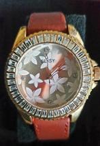 Seconda, rosé gouden dames horloge, Met strass, Overige merken, Staal, Ophalen of Verzenden