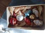 doos 28 bestaat uit 8 oude glazen kerstballen, Gebruikt, Ophalen of Verzenden