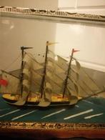 PRACHTIGE MINIATUUR BOOTJES IN VITRINE 23X15X7 CM TOPSTAAT, Schaalmodel, Verzenden, Zeilboot, Zo goed als nieuw