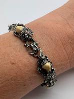 X338 Prachtige zilveren grandel armband (zelfzame vondst!), Sieraden, Tassen en Uiterlijk, Antieke sieraden, Ophalen of Verzenden