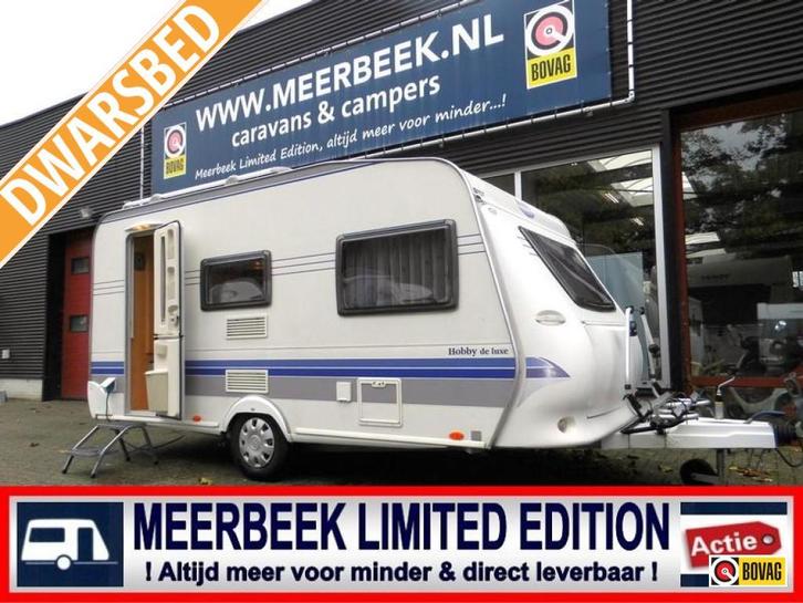 Hobby De Luxe 440 SF +DOREMA MULTINOVA +MOVER +FIETSENREK, Caravans en Kamperen, Caravans, tot en met 4, 1000 - 1250 kg, Treinzit