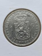 Gulden 1908, 1 gulden, Zilver, Ophalen of Verzenden, Koningin Wilhelmina