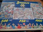 Jan van Haasteren 3 puzzels, Ophalen of Verzenden, 500 t/m 1500 stukjes, Zo goed als nieuw