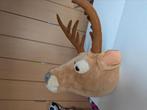 Pluchen dieren kop hert met gewei - decoratie kinderkamer, Ophalen of Verzenden, Zo goed als nieuw, Wanddecoratie