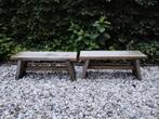 Bankje, krukje van steigerhout, Ophalen of Verzenden, Gebruikt, Hout