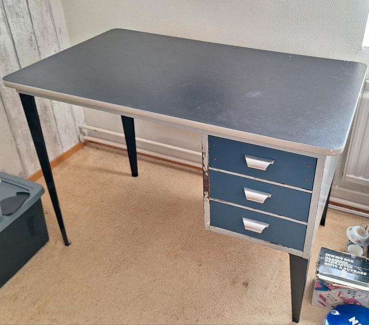 Vintage Bureau Jaren '60, Huis en Inrichting, Bureaus, Gebruikt, Bureau, Ophalen