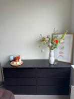 Set van 2 - Zwarte Malm ladekast / Dressoir, Huis en Inrichting, Ophalen, Gebruikt, 100 tot 150 cm, 5 laden of meer
