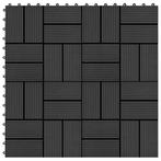 Terrastegels 30x30 cm 1 m² HKC zwart 11 st gratis bezorgd, Nieuw, Kunststof, Ophalen of Verzenden, Terrastegels