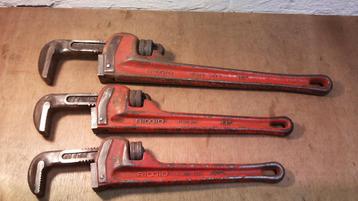 Ridgid set pijptangen 12", 14" en 18" beschikbaar voor biedingen