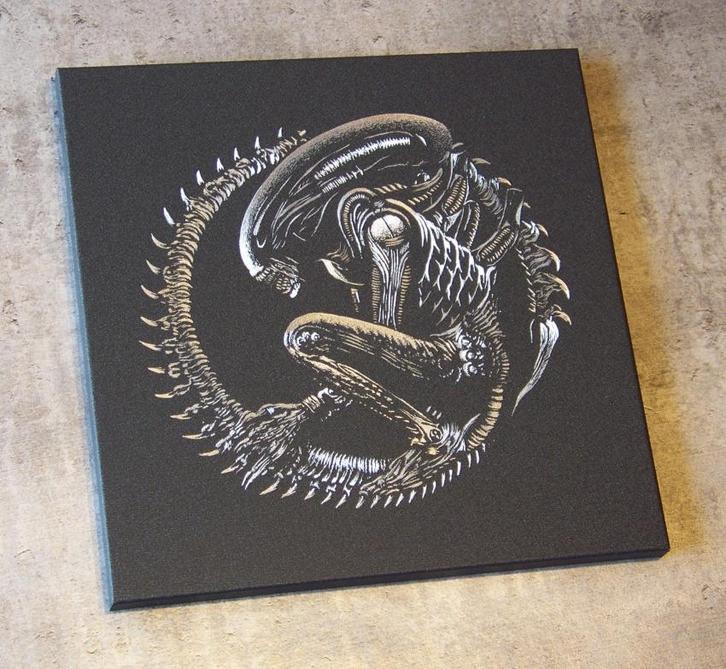 Alien beeld op een metalen plaat Gravure... Staalgravure, Antiek en Kunst, Kunst | Schilderijen | Modern, Verzenden