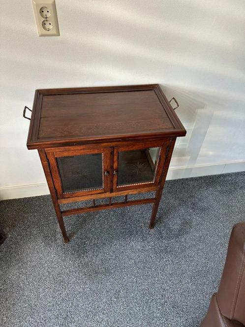Antiek Theekastje, Huis en Inrichting, Kasten | Vitrinekasten, Gebruikt, Minder dan 100 cm, Minder dan 50 cm, 25 tot 50 cm, Met deur(en)