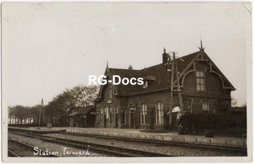 Ansichtkaart - Fotokaart Trein Station Ferwerd 1931 beschikbaar voor biedingen