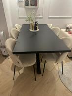 Zwarte mat eettafel, Huis en Inrichting, Tafels | Eettafels, Ophalen, 200 cm of meer, 50 tot 100 cm, Zo goed als nieuw