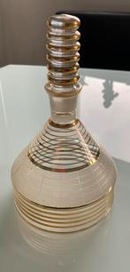 Karaf goud gestreept . Van rond 1920, Antiek en Kunst, Antiek | Glas en Kristal, Ophalen of Verzenden