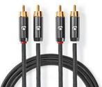 Nedis Stereo-- 2x RCA Male 2x RCA Male (Audiokabel), Nedis, Info@Nedis.nl, Nieuw, Ophalen of Verzenden