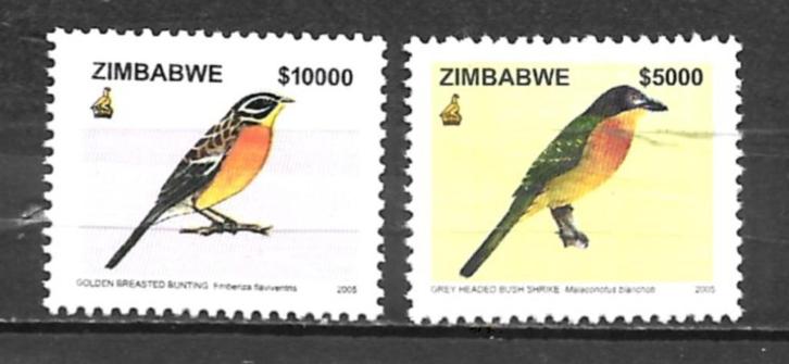 Zimbabwe 2005 Vogel acaciagors spookklauwier postfris, Postzegels en Munten, Postzegels | Afrika, Postfris, Zimbabwe, Verzenden