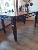 Tafel, teak, Huis en Inrichting, Tafels | Eettafels, Zo goed als nieuw, Vijf personen of meer, Rechthoekig, 50 tot 100 cm