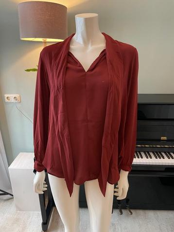 Top van Bodyflirt maat 38 M - bordeaux rood - striklinten beschikbaar voor biedingen