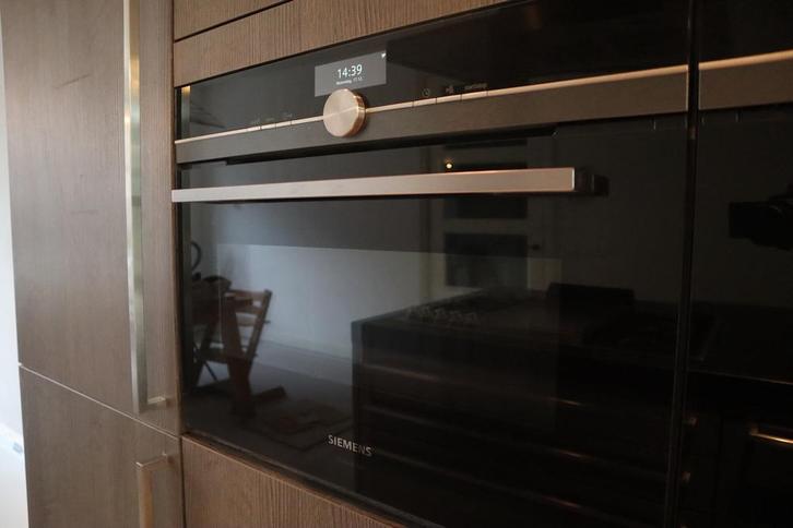 Siemens iQ700 combimagnetron - 45 cm - zwart - CM836GNB6, Witgoed en Apparatuur, Ovens, Zo goed als nieuw, Inbouw, 45 tot 60 cm