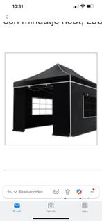 Easy up partytent zwart 3x4,5 meter, Opvouwbaar, Partytent, Zo goed als nieuw, 2 meter of meer