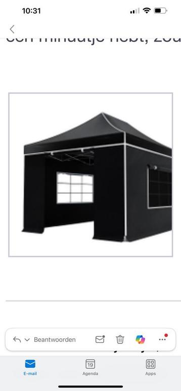 Easy up partytent zwart 3x4,5 meter beschikbaar voor biedingen