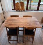 NACKANÄS tafel met 4 bijpassende stoelen van Ikea, Ophalen, 100 tot 150 cm, 50 tot 100 cm, Zo goed als nieuw