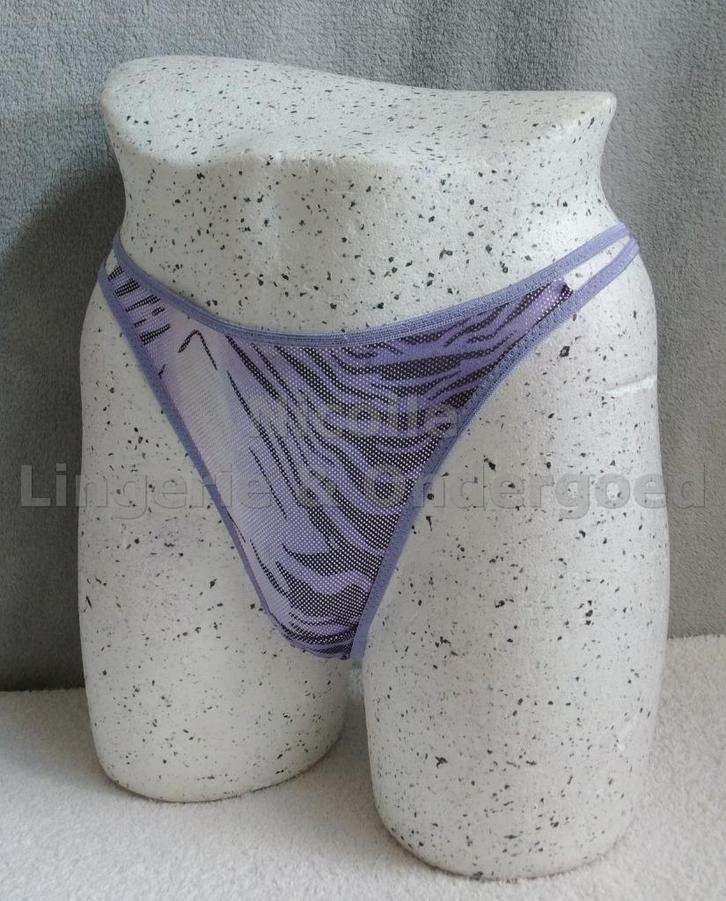 String Tijger Paars maat M en L (237), Kleding | Dames, Ondergoed en Lingerie, String, Paars, Ophalen of Verzenden