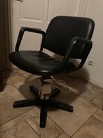 Kappersstoel+ kapperswasunit, Ophalen, Gebruikt, Zwart, Leer