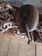 twee oude houten Katrollen, Antiek en Kunst, Antiek | Gereedschap en Instrumenten, Ophalen