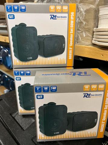 3 keer 2 speakers nieuw ip 56 power dynamics beschikbaar voor biedingen