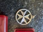 zilver kruis Malta hanger voor ketting, Verzenden, Zilver, Zilver