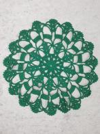 Zweeds haakwerk: Onderzetter / kleedje bloem groen, Ophalen of Verzenden, Zo goed als nieuw, Groen