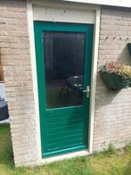 Schuurdeur kozijn iroko, Doe-het-zelf en Verbouw, Gebruikt, Deurkozijn, 150 tot 225 cm, Inclusief glas