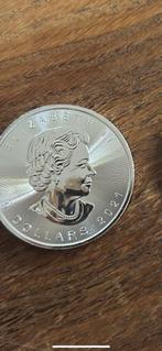 1 oz Maple Leaf 2021 Zilver, Postzegels en Munten, Edelmetalen en Baren, Ophalen of Verzenden, Zilver