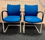 Kantoor stoelen, Huis en Inrichting, Stoelen, Gebruikt, Blauw, Ophalen of Verzenden, Vier