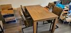 Eiken tafel met stoelen, Huis en Inrichting, Tafels | Eettafels, Ophalen, Gebruikt, 50 tot 100 cm, Vijf personen of meer