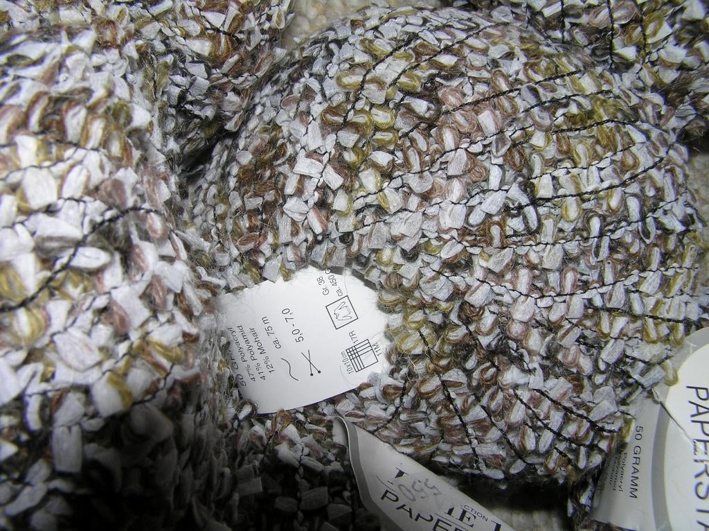 8x On Linie Paperstar wol - bruin-wit -breien/haken - nieuw, Hobby en Vrije tijd, Ophalen of Verzenden, Nieuw, Breien, Wol of Garen