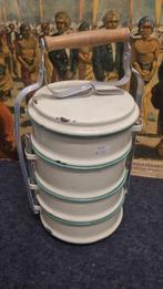 Vintage Emaille Rantang Etendrager, Ophalen of Verzenden