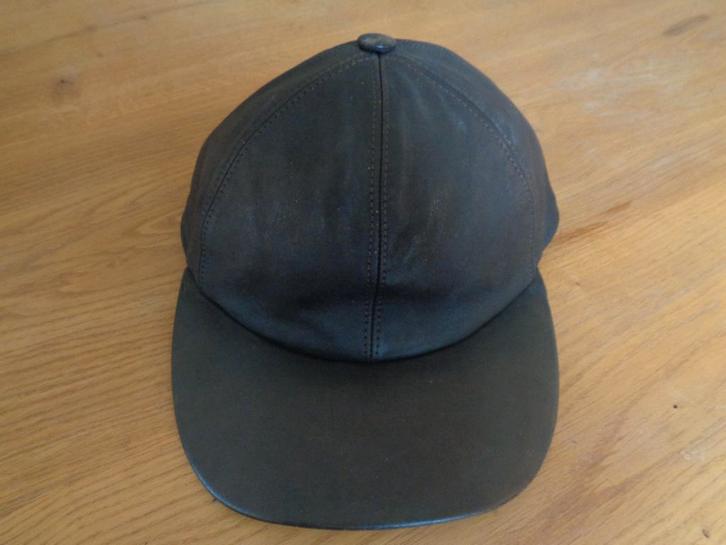 Leren pet:mt 57(M), Kleding | Heren, Hoeden en Petten, Zo goed als nieuw, Pet, 57 cm (M, 7⅛ inch) of minder, Ophalen of Verzenden