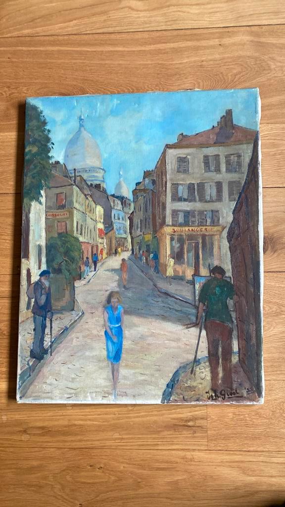 Schilderij Boulangerie, kunstschilder Johan Groot, Antiek en Kunst, Kunst | Schilderijen | Klassiek, Ophalen