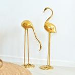 2 XL vintage FLAMINGO’S messing Mid Century brass Hollywood, Ophalen of Verzenden, Koper