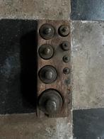 Antiek Klokkenmakers Gereedschap Houten Blok Messing Bussen, Watersport en Boten, Ophalen of Verzenden, Zo goed als nieuw