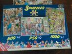 Van haasten 3 puzzels 500 -750-1000 stukjes met posters, Ophalen of Verzenden, 500 t/m 1500 stukjes, Gebruikt, Legpuzzel