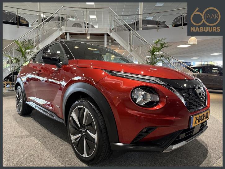 Nissan Juke 1.6 Hybrid N-Design Automaat NL auto, Trekhaak,, Auto's, Nissan, Bedrijf, Te koop, Juke, ABS, Achteruitrijcamera, Airbags