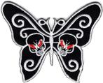 Vlinder Skull stoffen opstrijk patch embleem #2, Verzenden, Nieuw